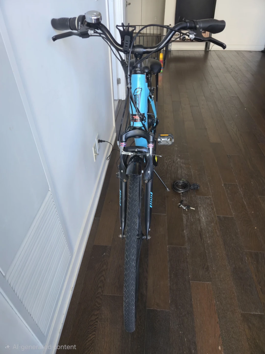 Hyper E-Ride City Electric Assist Bike - Blue With Basket - photo 4