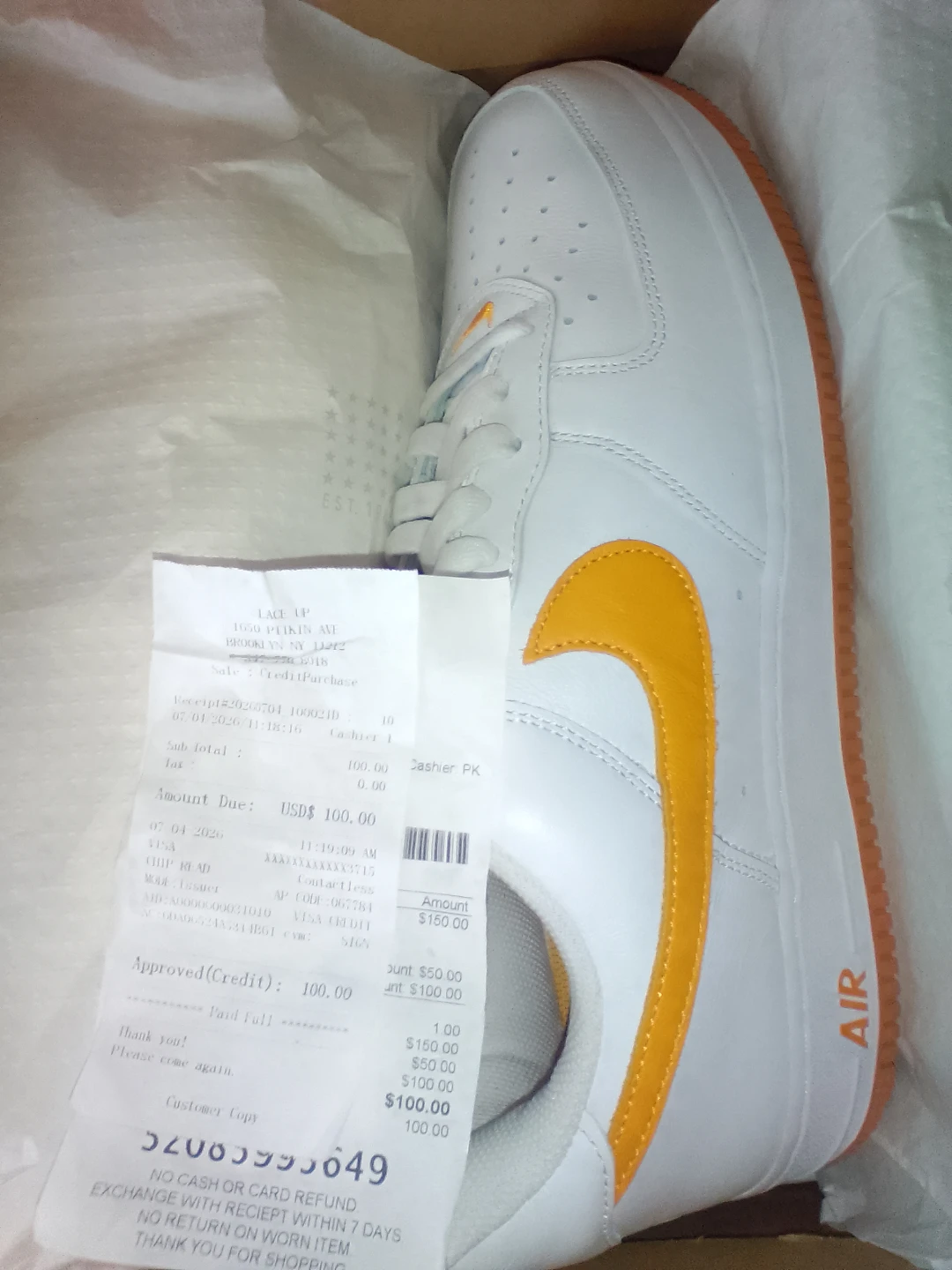 Nike Air Force 1 Low Retro White/University Gold - photo 3