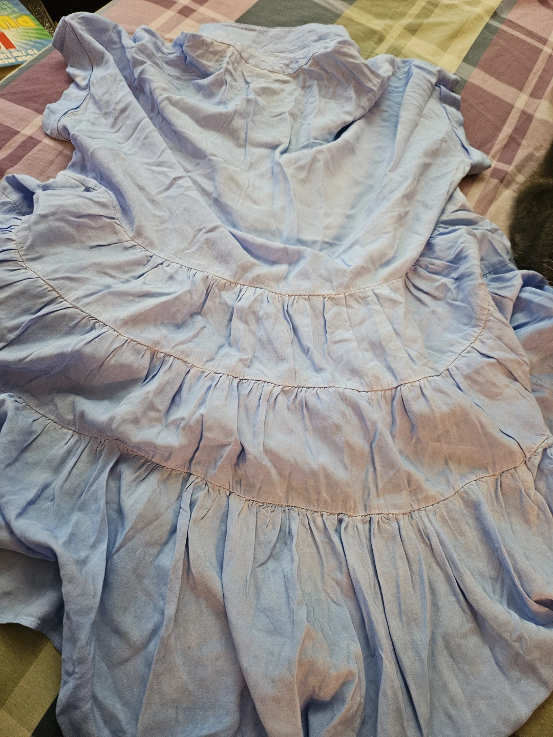 Blue Button-Up Tiered Shirt - photo 4