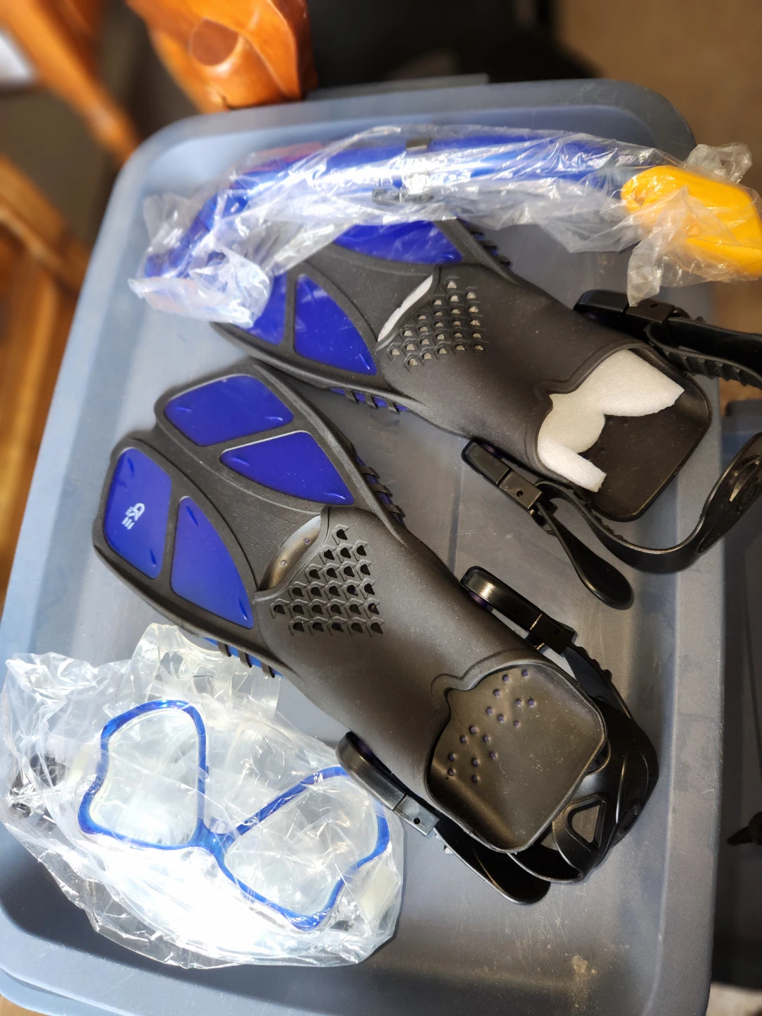 Snorkel Set with Fins, Mask, and Snorkel
