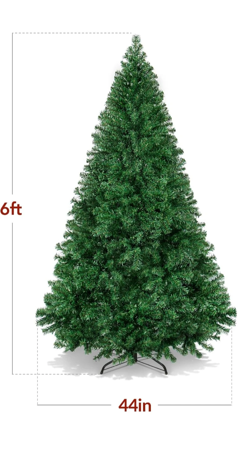6ft Artificial Christmas Tree - Like New