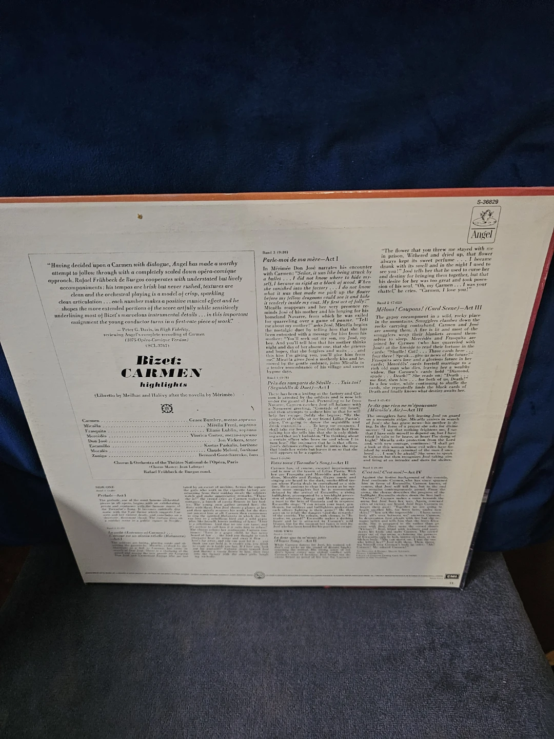 Bizet Carmen (Highlights) Vinyl Record - photo 2