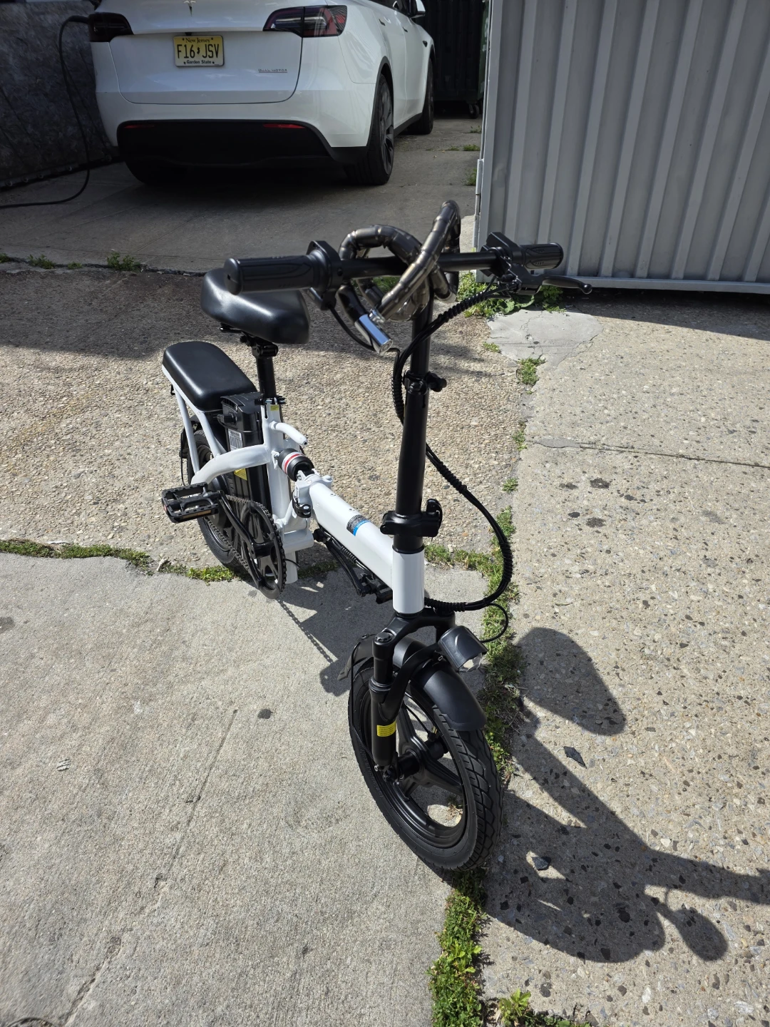 White Folding Electric Bike - photo 5
