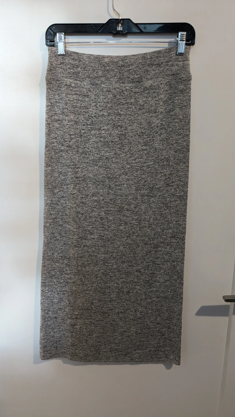 Marbled Grey Knit Maxi Skirt - photo 2
