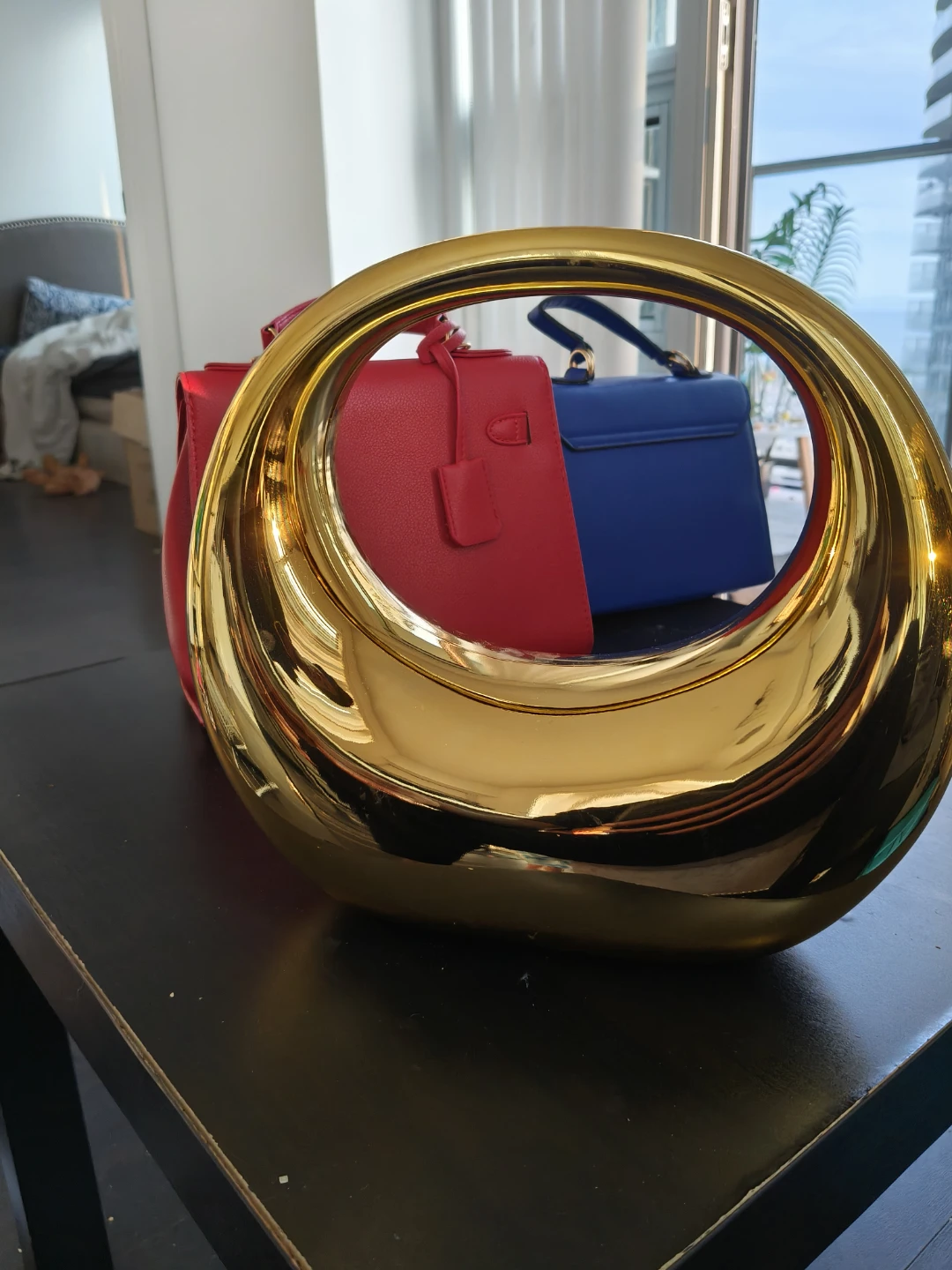 Gold Abstract Sculpture Decorative Bowl - photo 2