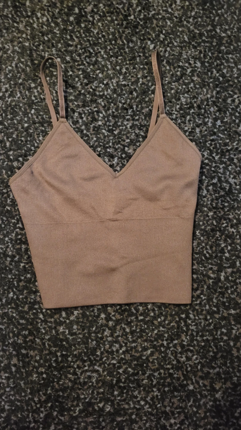 Brown Seamless Crop Top