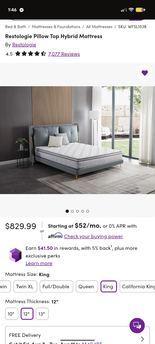 King Size Mattress with Metal Bed Frame - photo 4