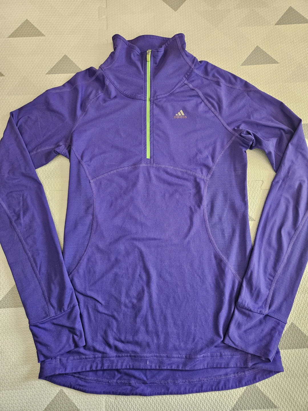 Adidas Purple Quarter Zip Long Sleeve Athletic Shirt - photo 3