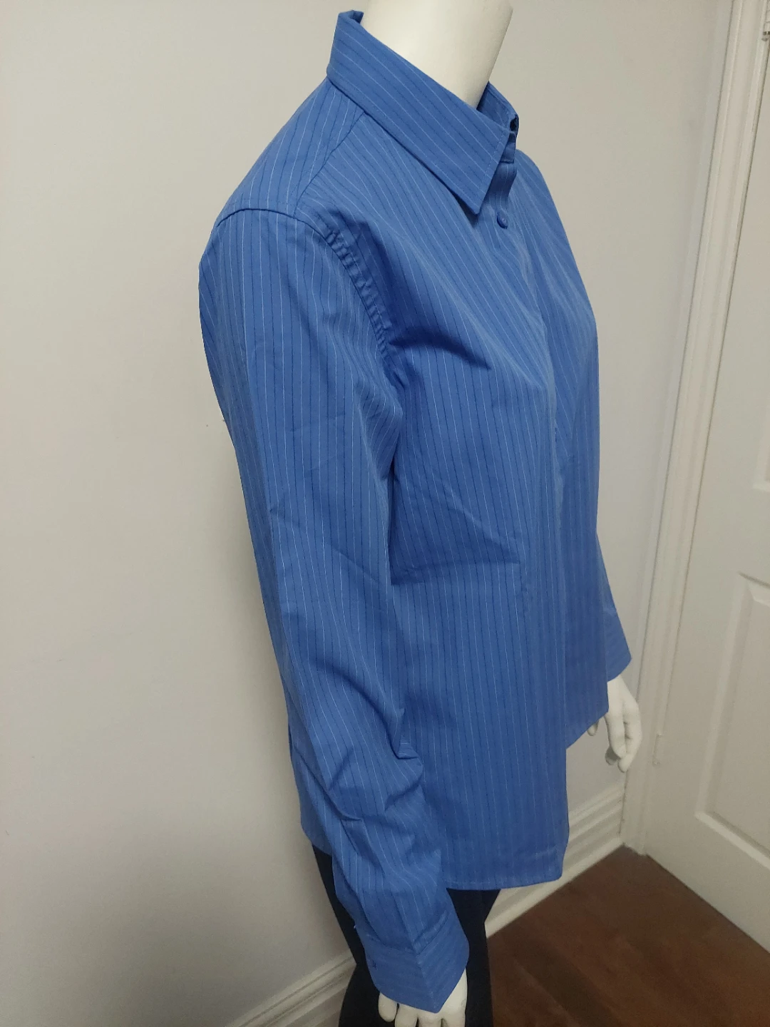 NWT North End Blue Pinstripe  Shirt Medium - photo 2