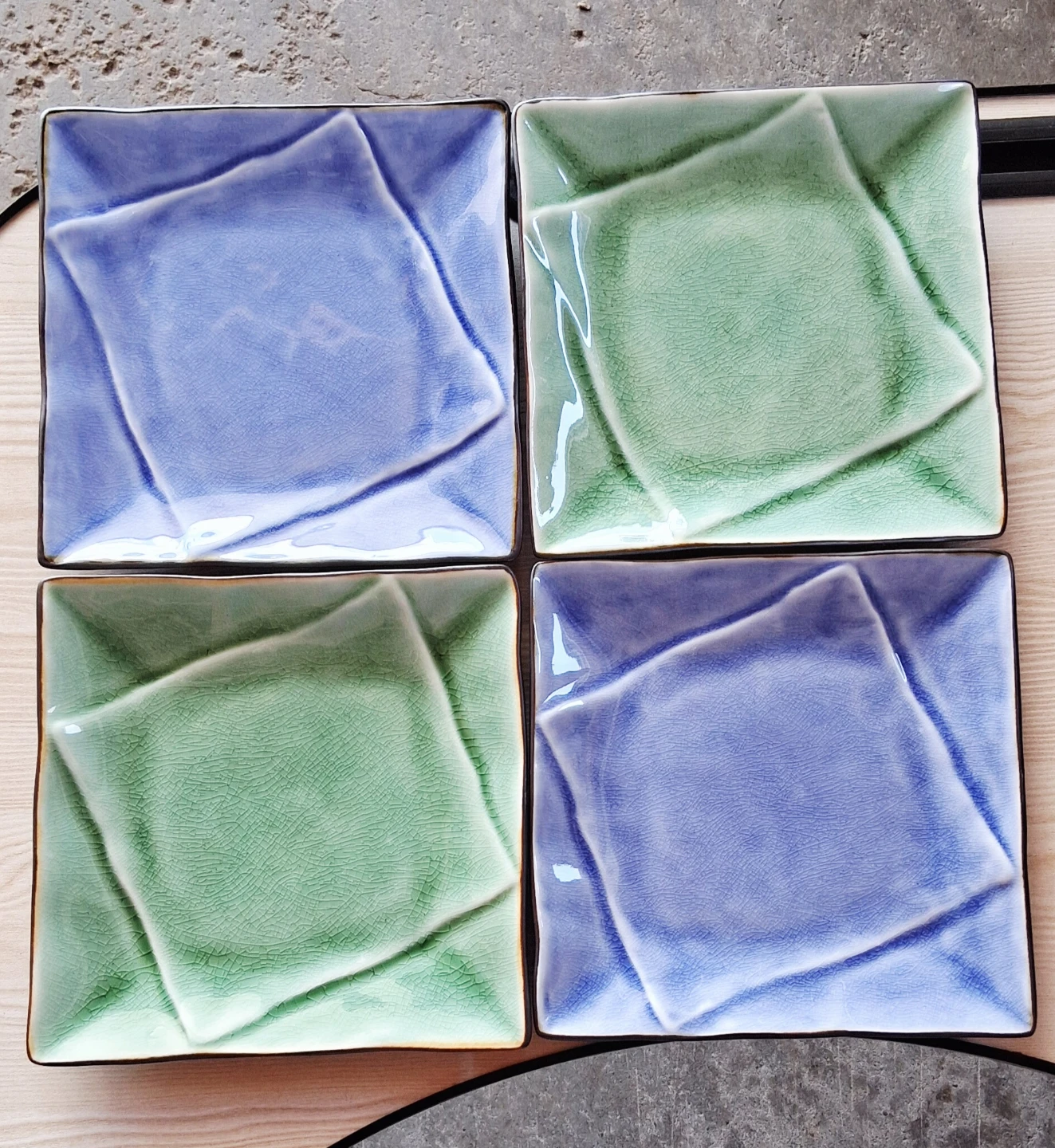 Pier 1 Set of 4 Ceramic Plates