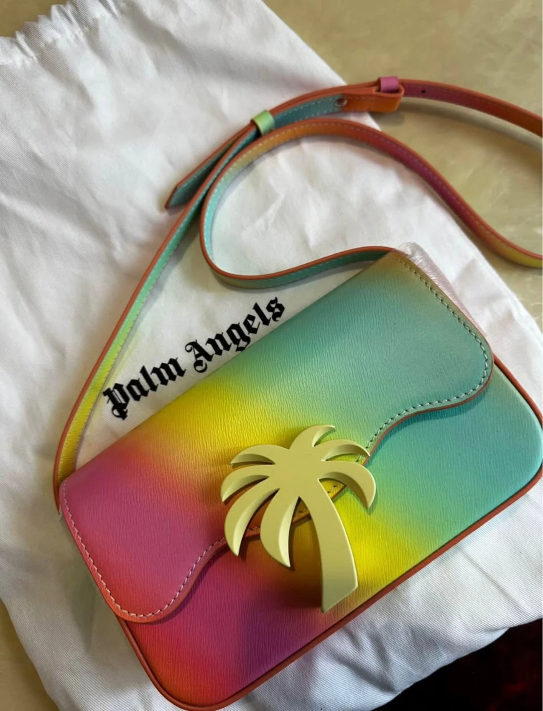 Palm Angels Rainbow Tie-Dye Shoulder Bag - photo 2