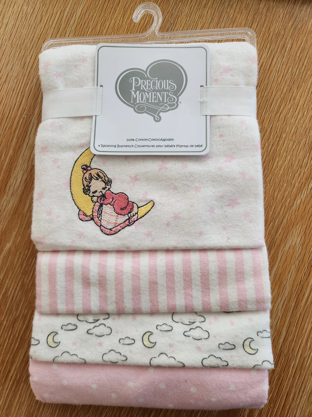 Brand New Precious Moments Receiving Blankets Set (4 Pack)