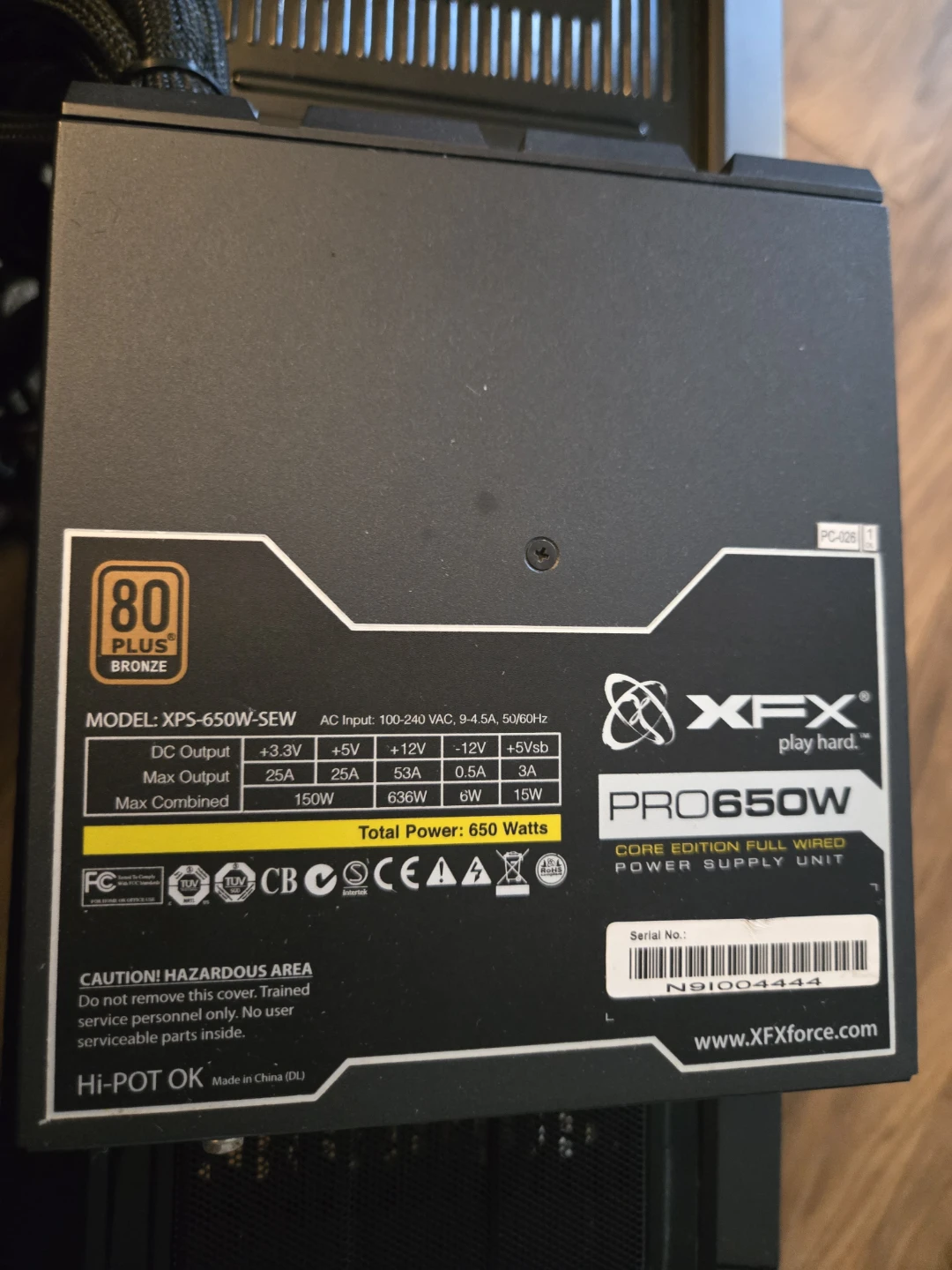 XFX PRO650W Core Edition Full Wired Power Supply Unit