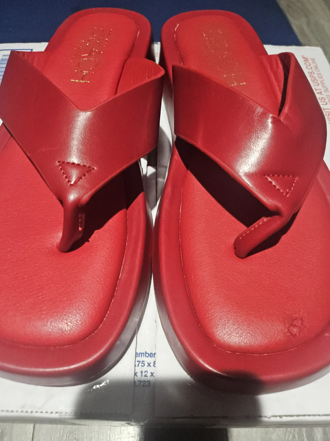 Red BEACH by Kelly Slater Platform Flip Flops Size 9