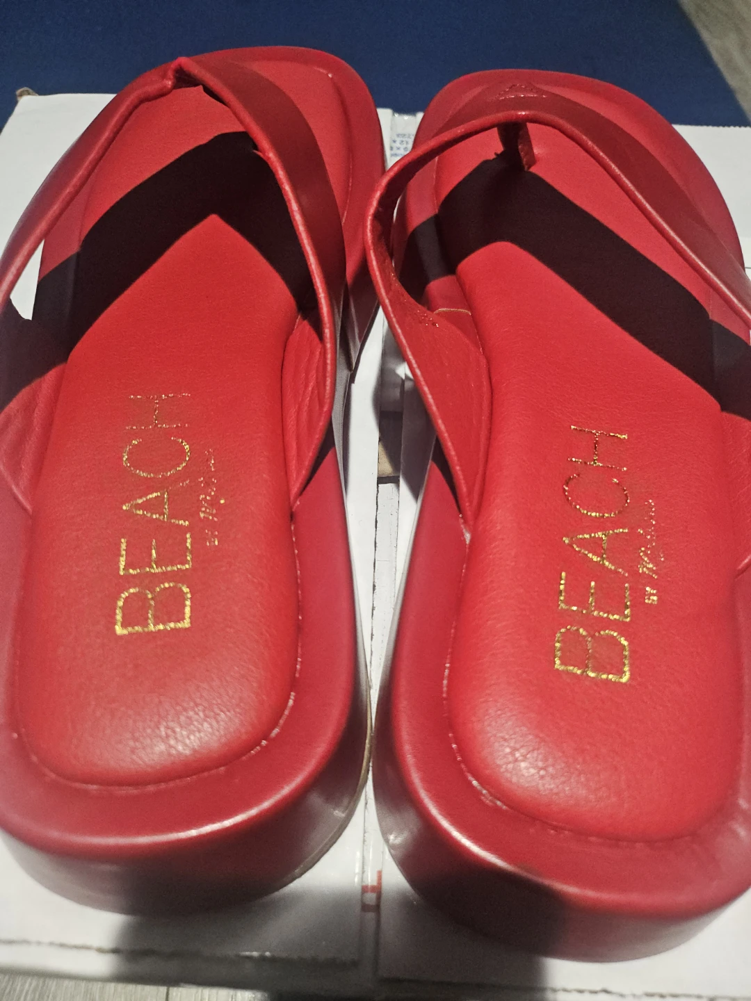 Red BEACH by Kelly Slater Platform Flip Flops Size 9 - photo 2