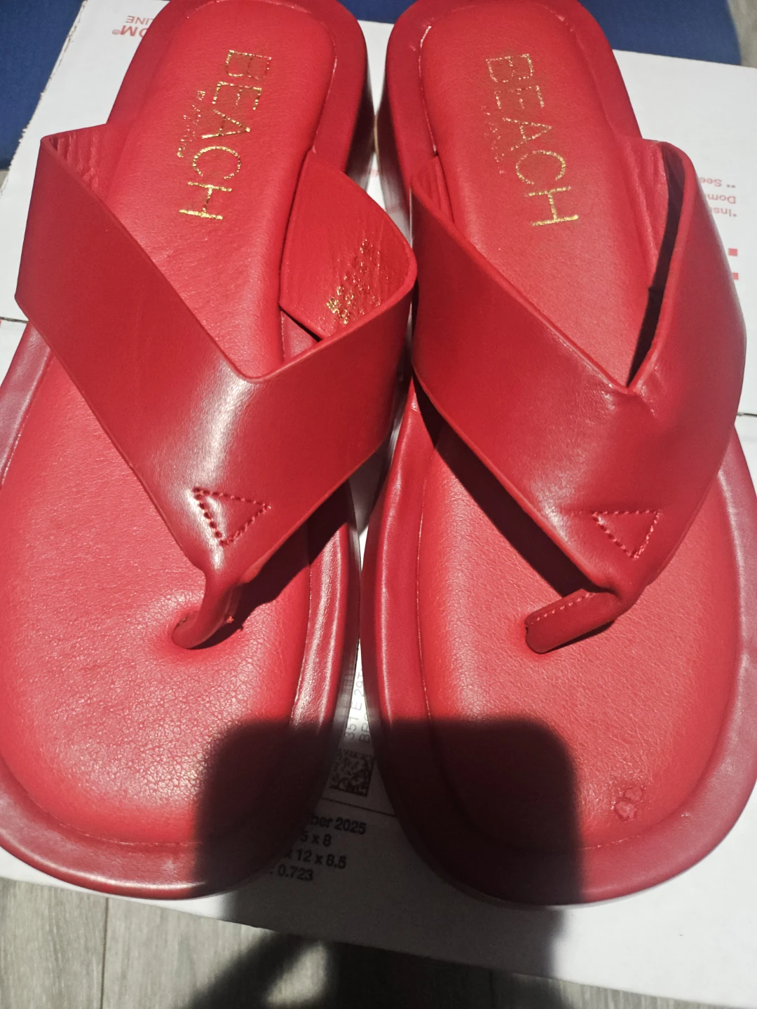 Red BEACH by Kelly Slater Platform Flip Flops Size 9 - photo 4