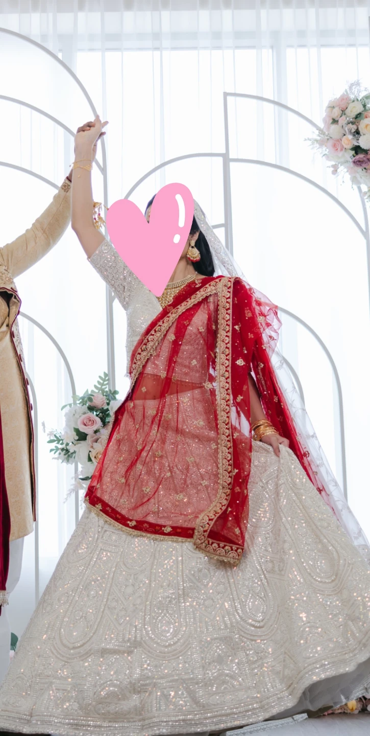 Bridal ivory white lehenga - photo 3