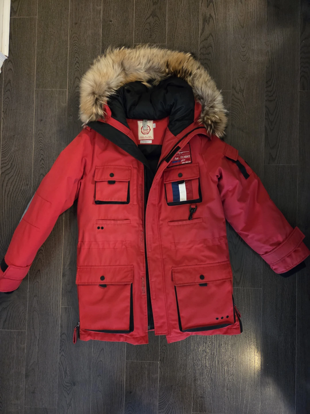 Men's Red Winter Parka (size small/medium)