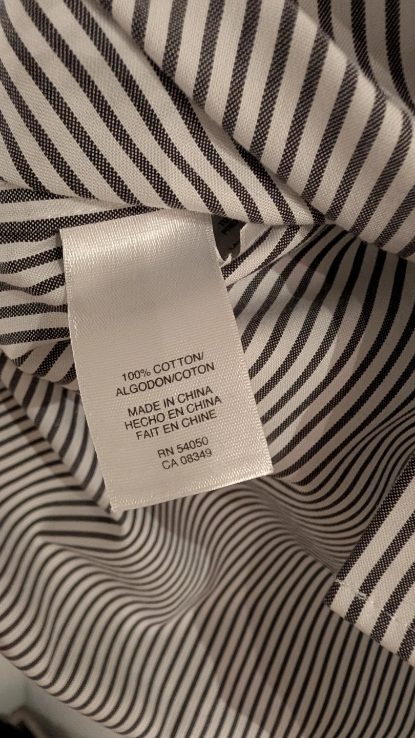 Striped Cotton Button-Up Shirt  - Women's - photo 4