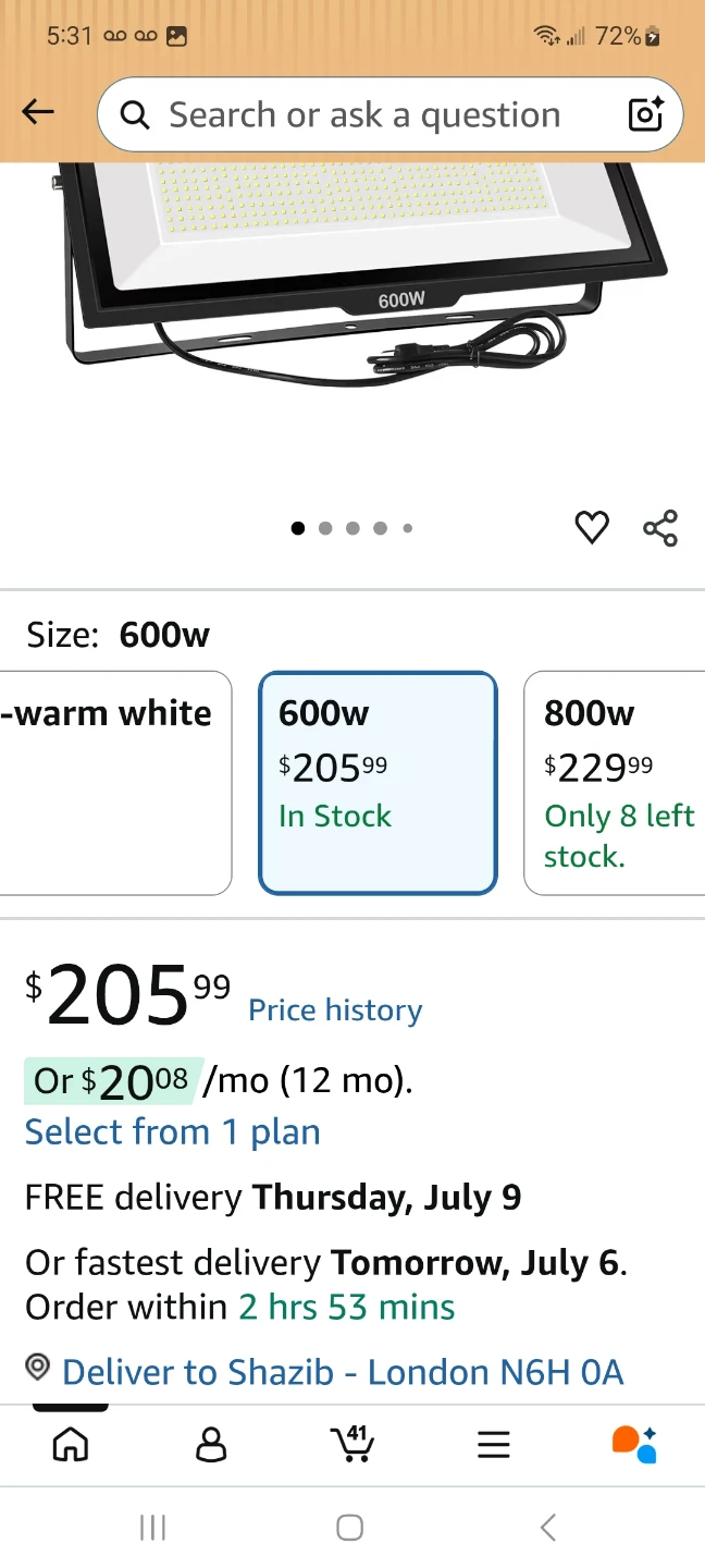 Gopretty 600W LED Flood Light - photo 2
