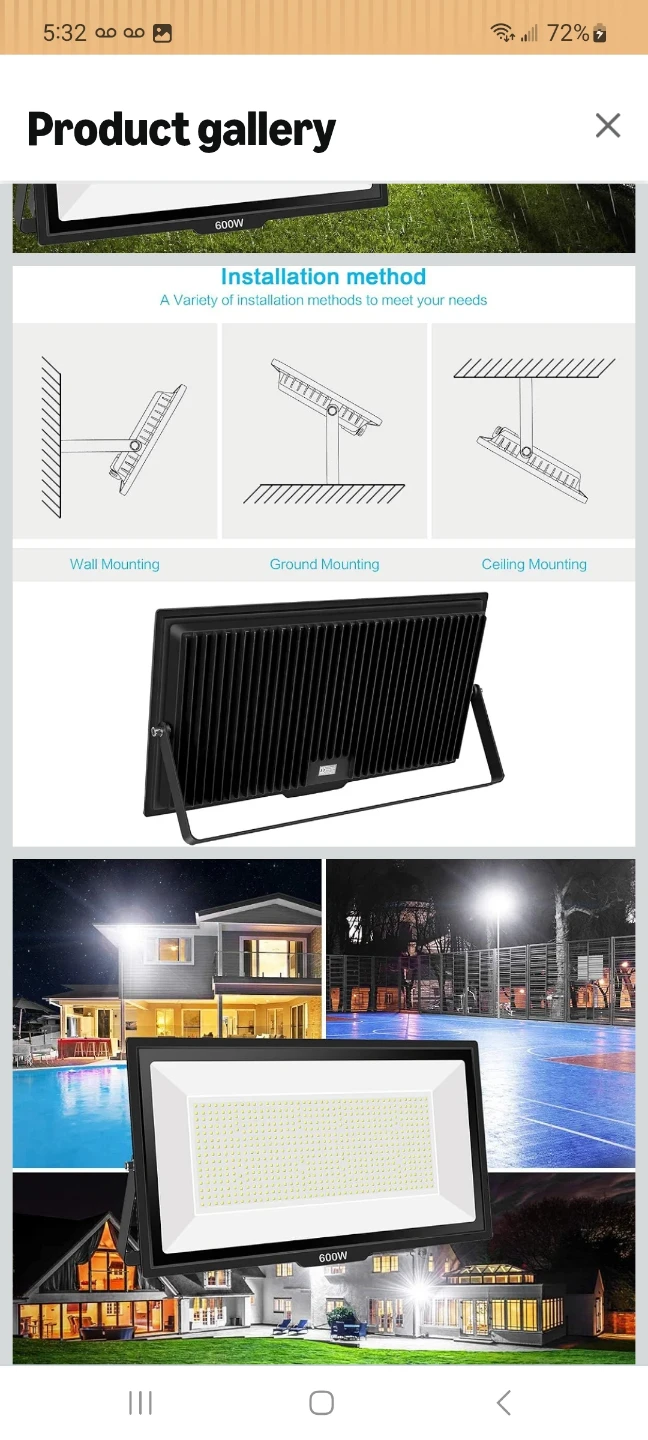 Gopretty 600W LED Flood Light - photo 5