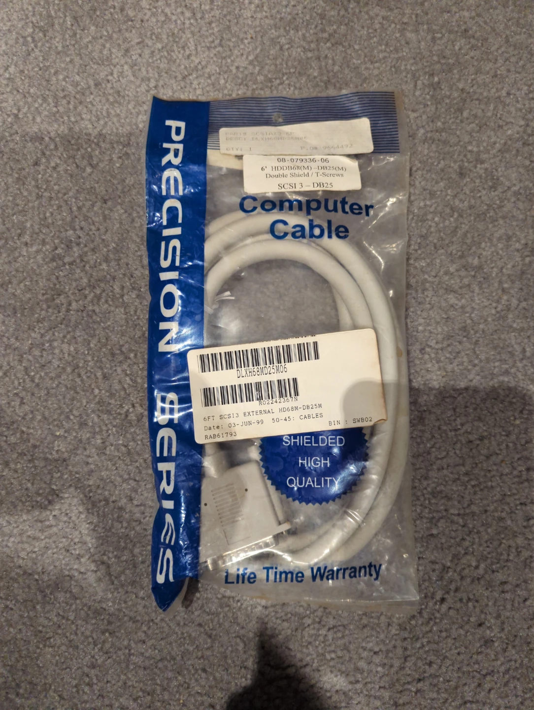 Precision Series 6ft External SCSI II DB25 Computer Cable
