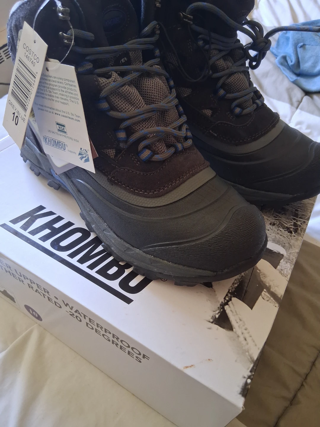 Khombu Men's Waterproof Winter Boots Size 10 - photo 3