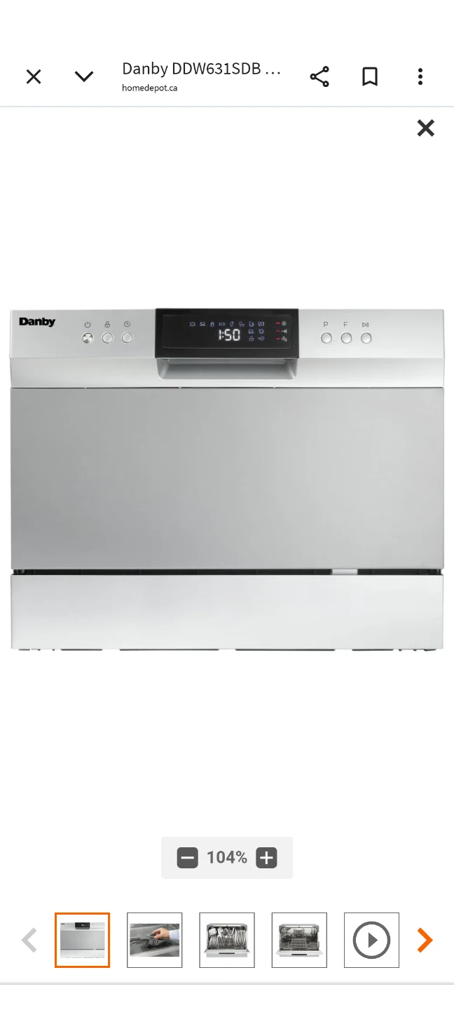 Danby Countertop Dishwasher