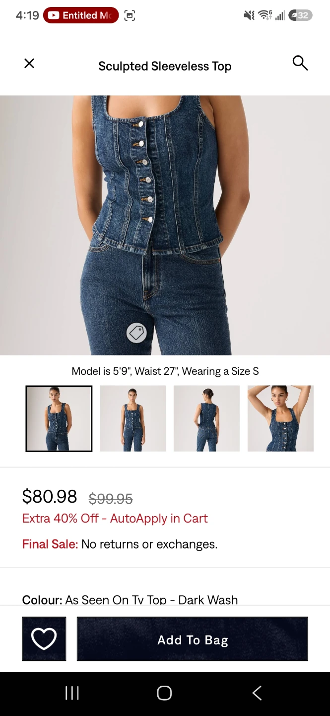 Levi's demin vest - photo 2