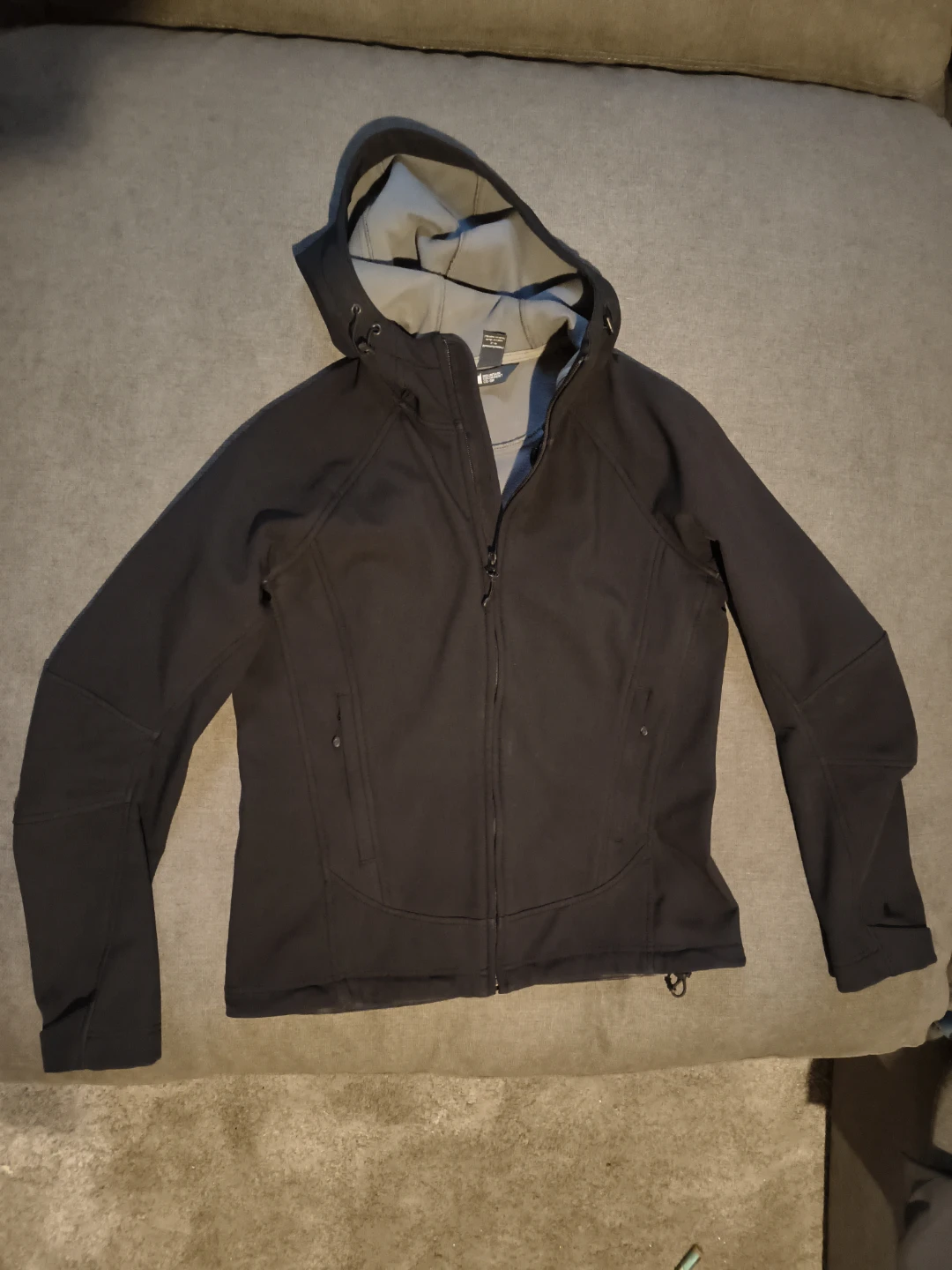 MEC Black Hooded Softshell Jacket
