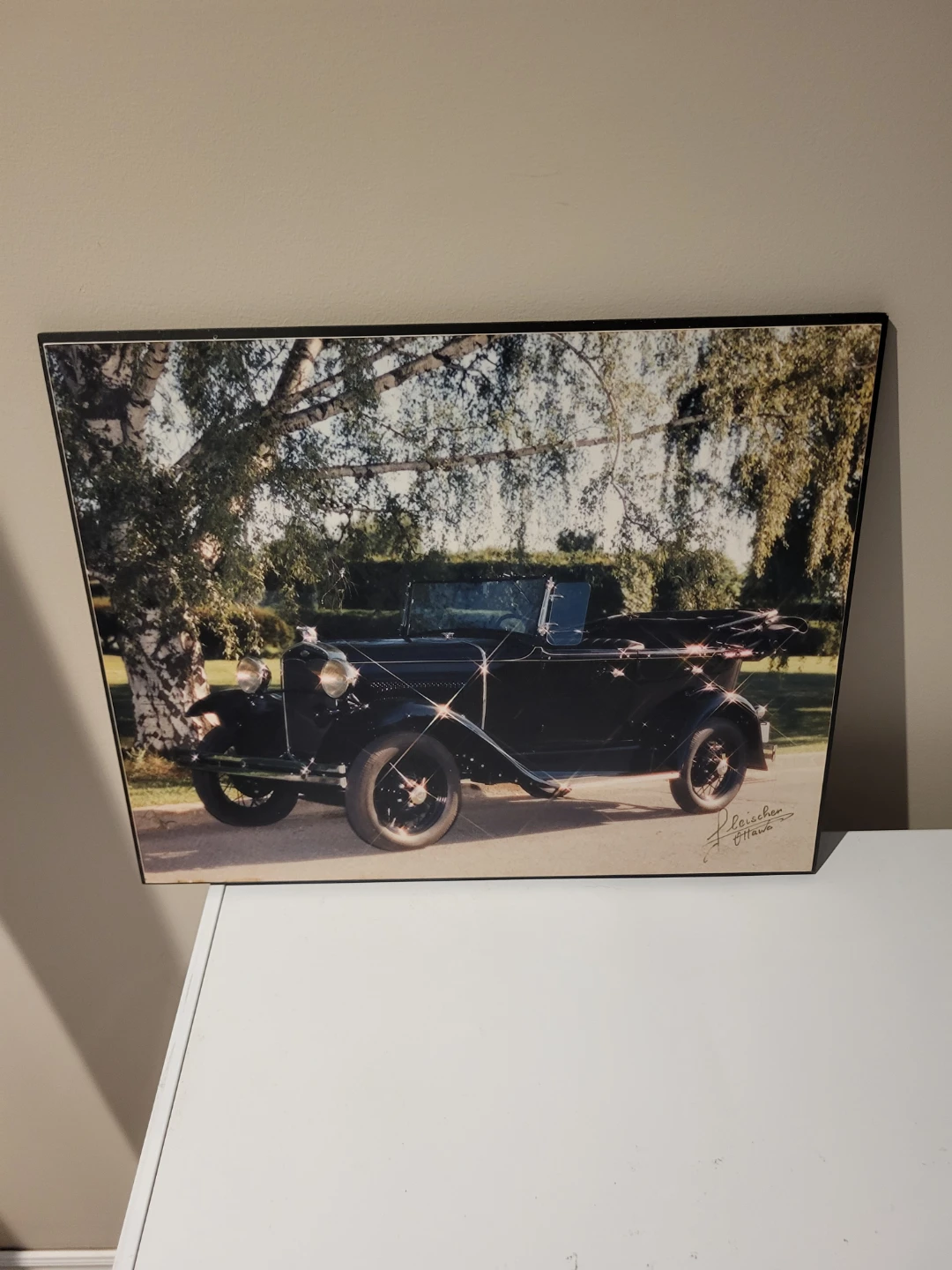 Model T Black Convertible Car Wall Art