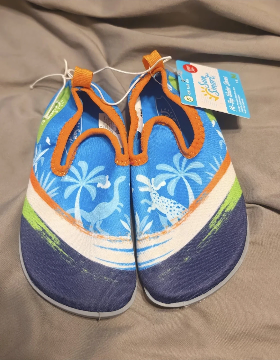 Sun Smart Hi-Top Water Shoes with Dinosaurs