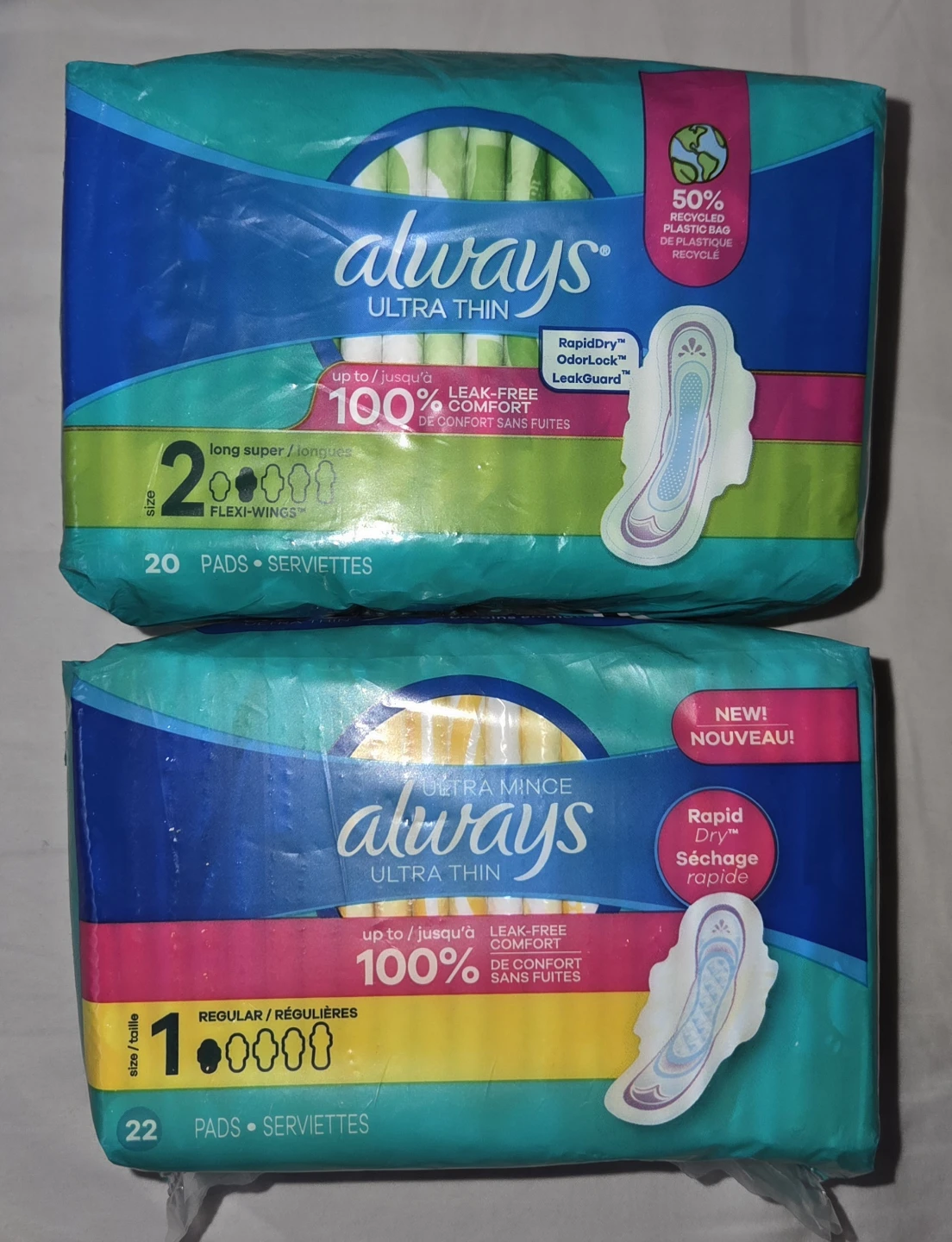 Always Ultra Thin Pads - Long Super & Regular