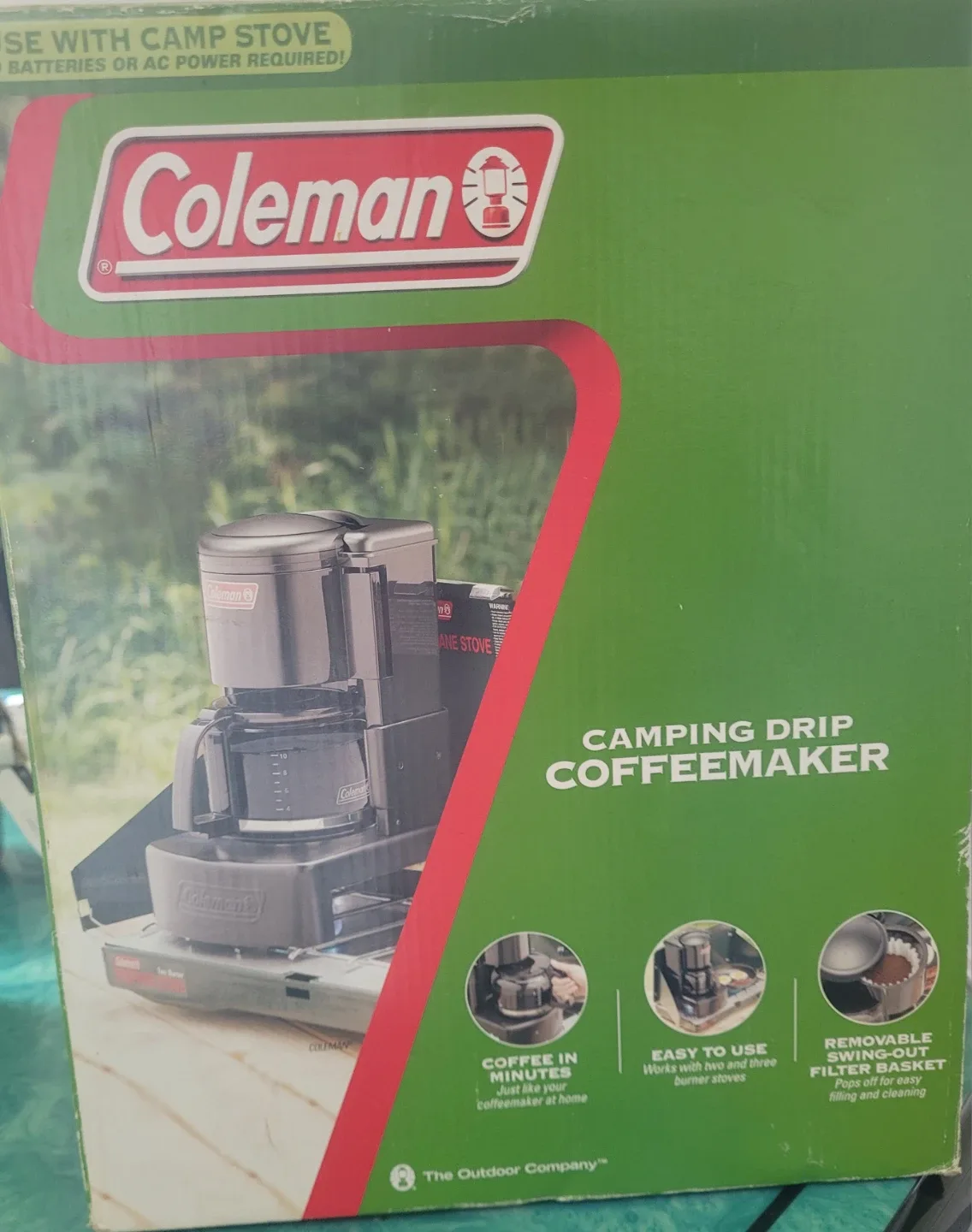 Coleman Camping Coffee Maker 10 Cup Black