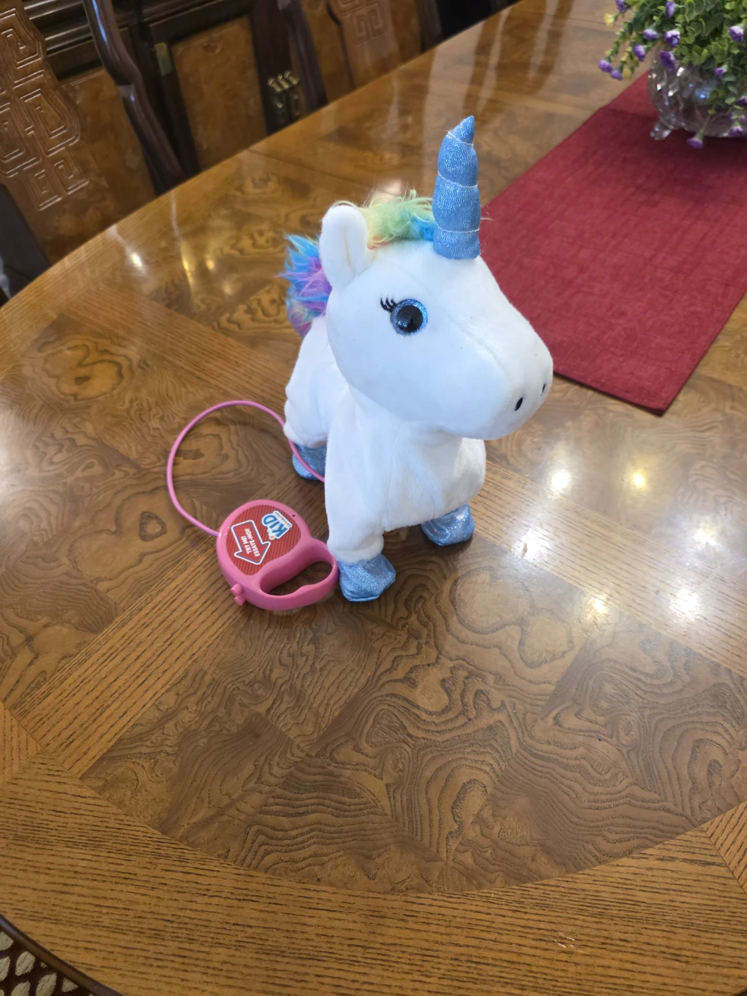 Plush Walking Unicorn Toy with Leash - photo 2