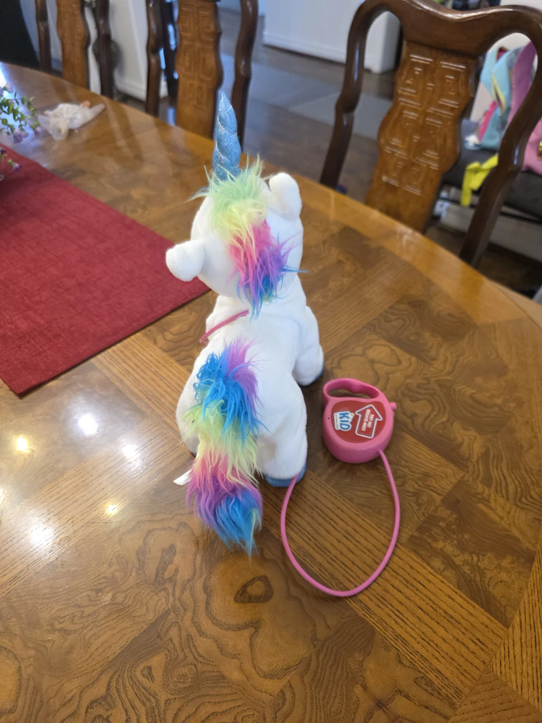 Plush Walking Unicorn Toy with Leash - photo 3