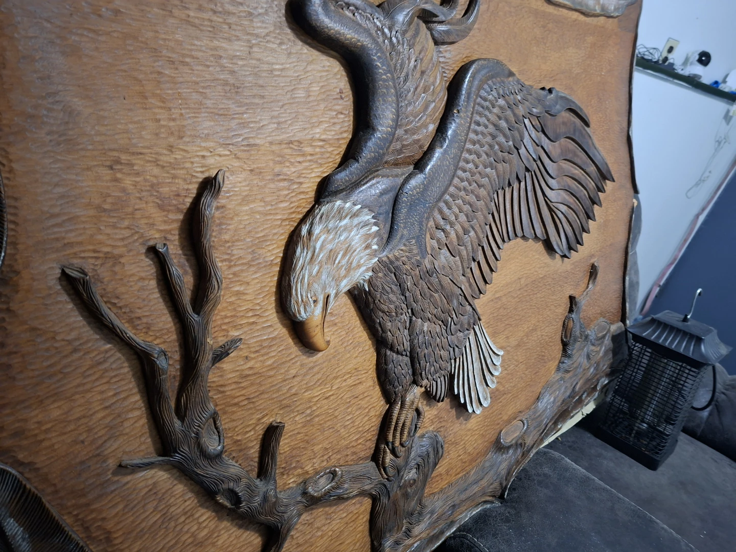Carved Wood Eagle Wall Art - photo 2