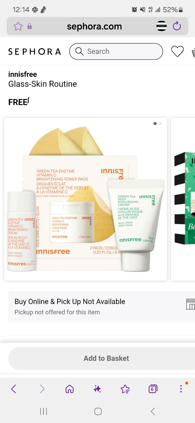 innisfree Hyaluronic Acid Cream, Serum, Toner Pads Set