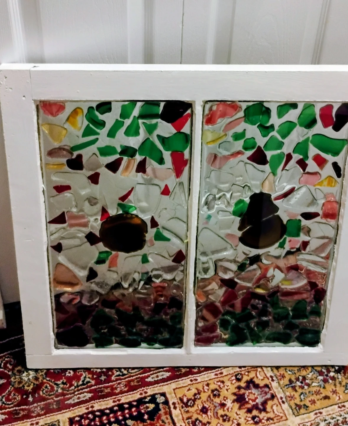 Washed Glass Window Panel Decor - photo 3
