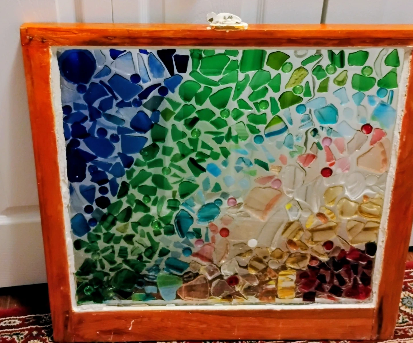 Washed Glass Window Panel Decor - photo 5