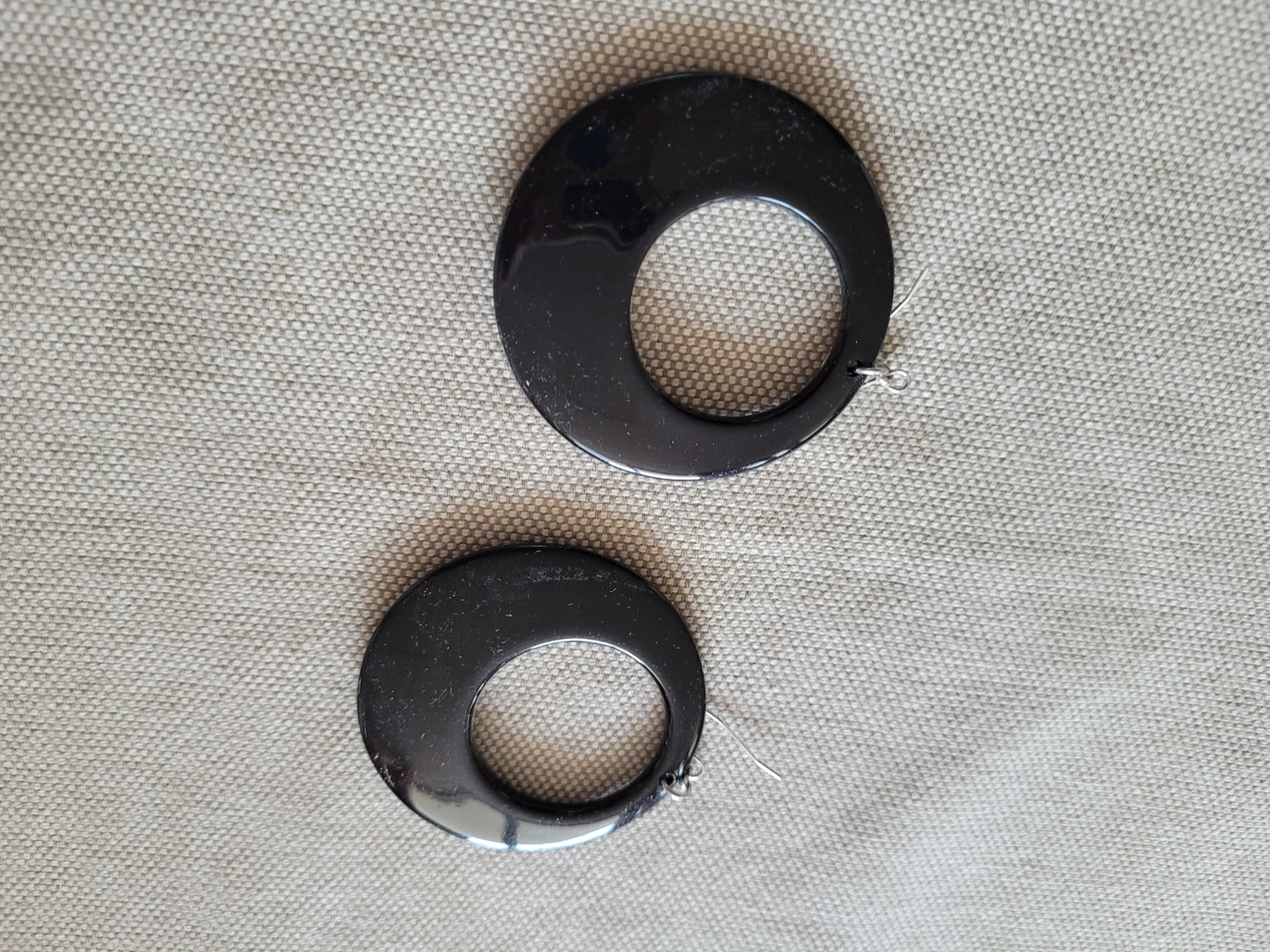 Black Hoop Earrings