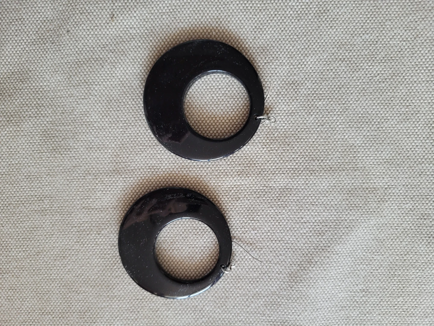 Black Hoop Earrings - photo 2