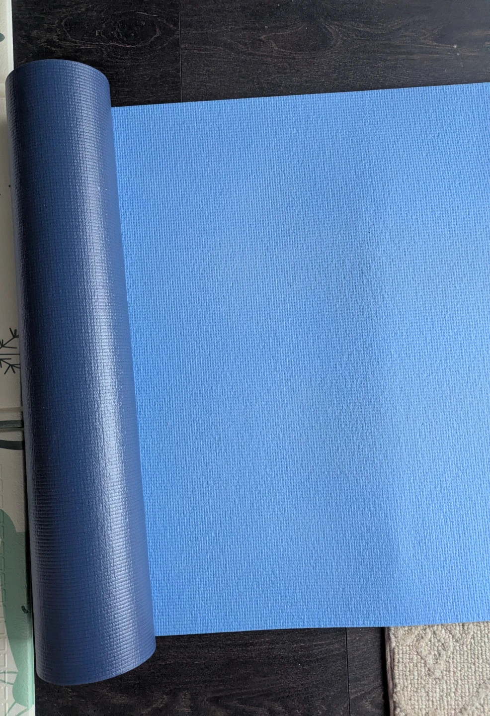Blue Yoga Mat with Strap - 5mm