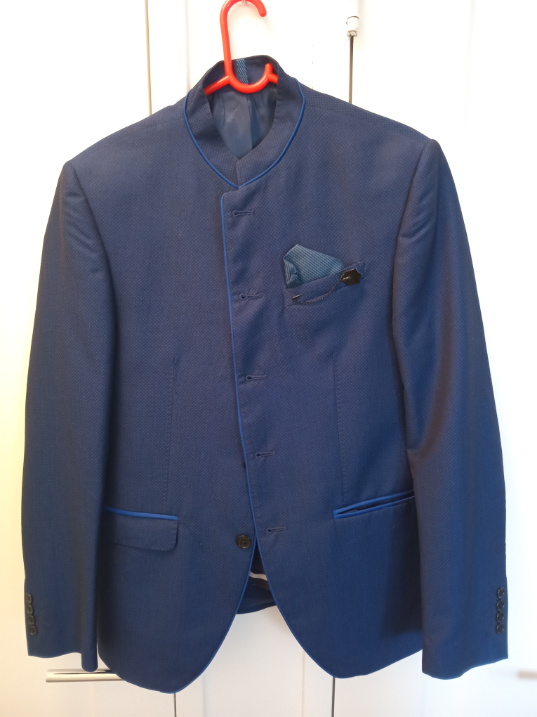 Men's Blue Suit Jacket and Pants