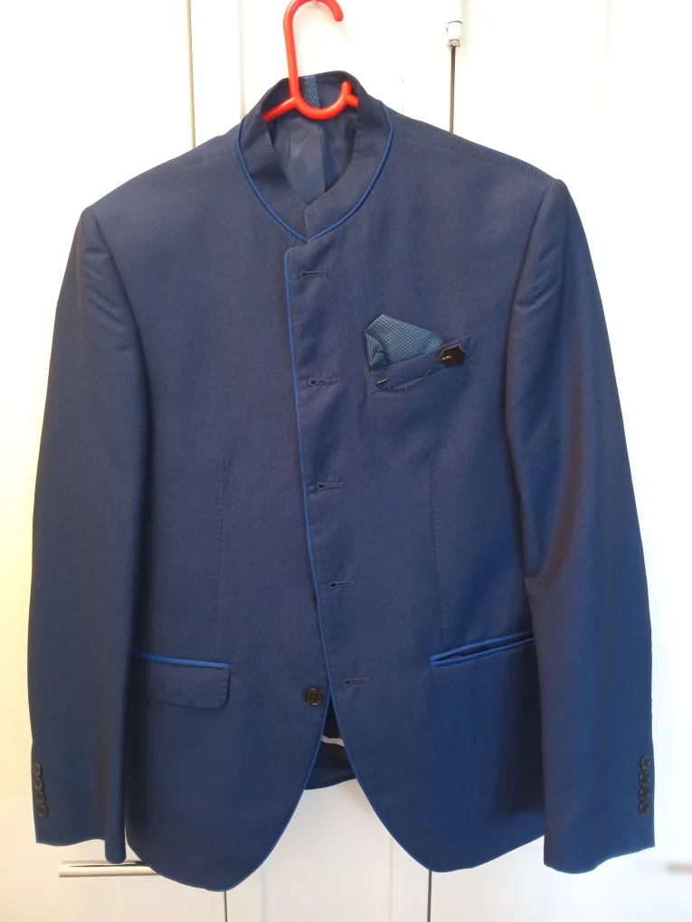 Men's Blue Suit Jacket and Pants