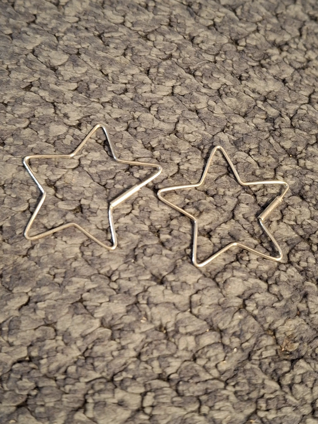 Star Shaped Sterling Silver Earrings