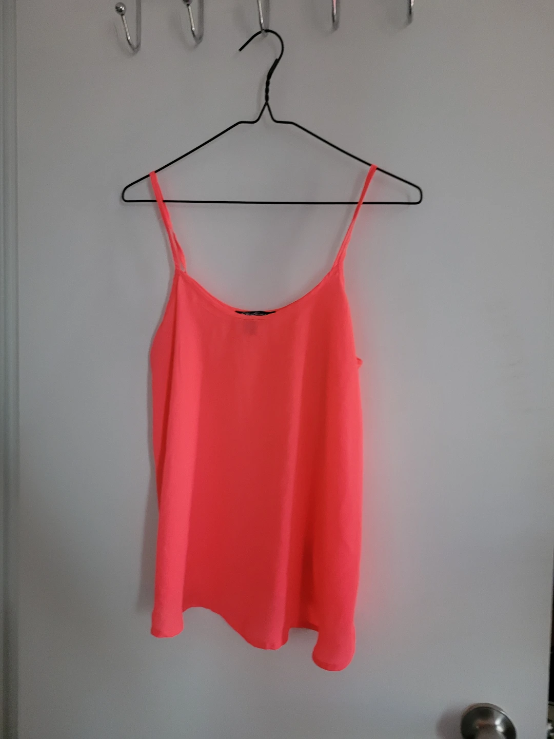 Neon Orange Spaghetti Strap Tank Top