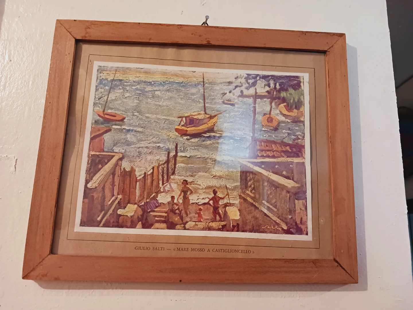 Giulio Salti "Mare Mosso a Castiglioncello" Framed Art - photo 2