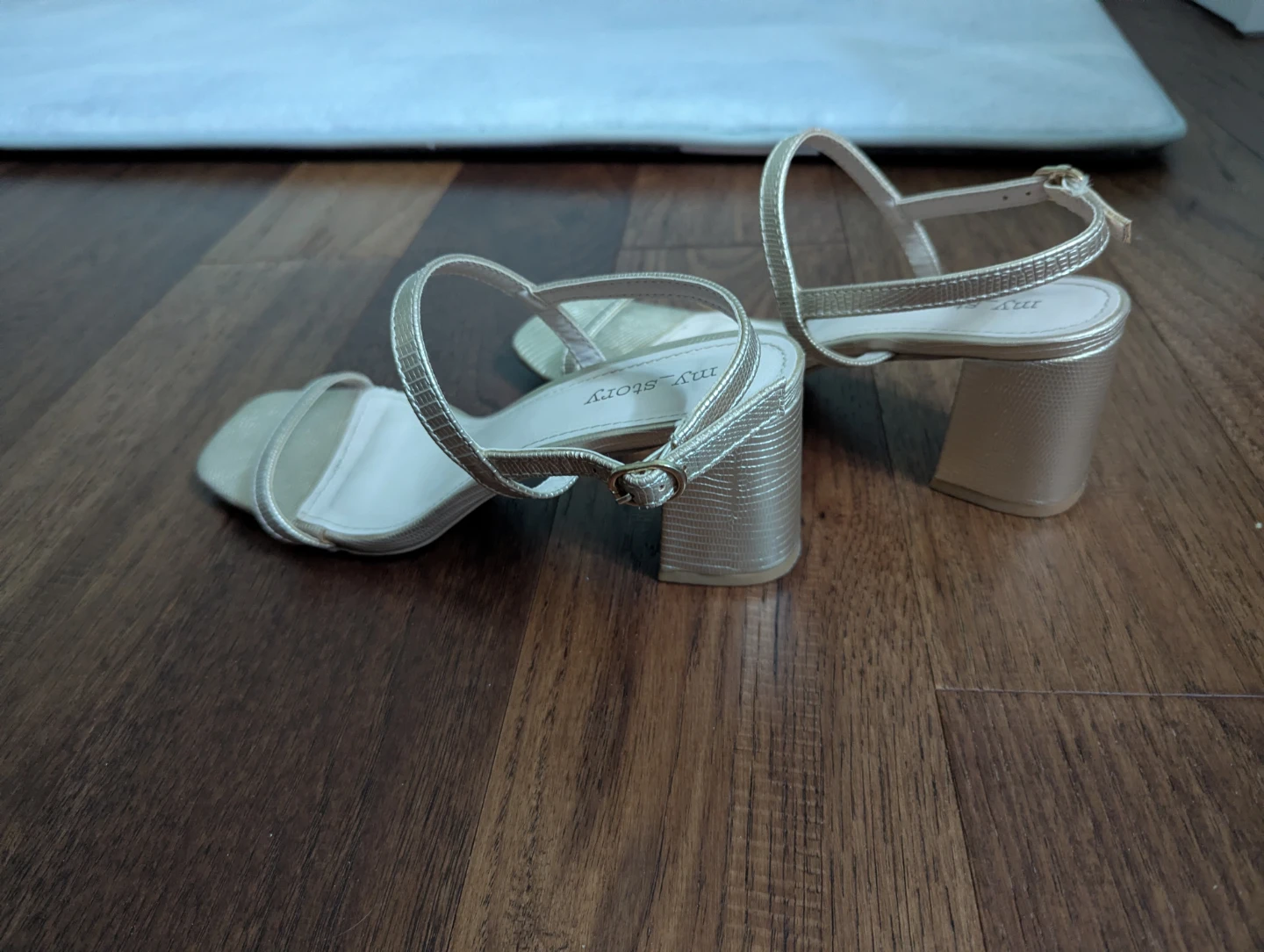 Gold MY STORY Heeled Sandals Size 8 Women's - photo 3