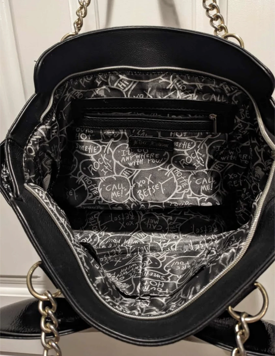 Black Betsey Johnson Tote Bag - photo 4